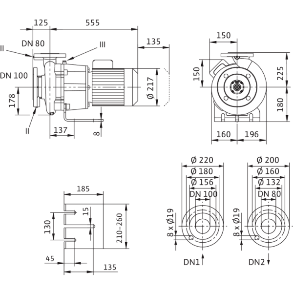 Блочный насос Wilo CronoBloc-BL 80/160-2,2/4