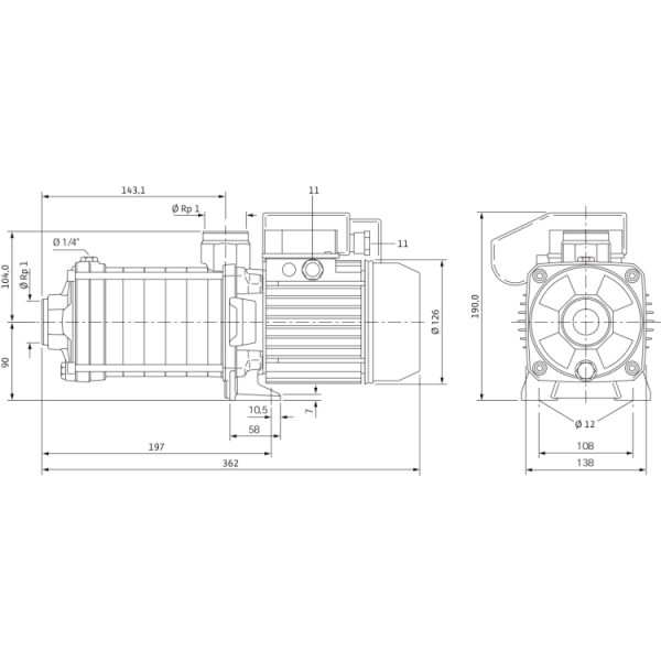 Центробежный насос Wilo Economy MHIL 104 (3~400 В)
