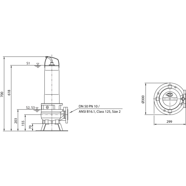 Фекальный насос Wilo REXA FIT V05DA-224/EAD1-2-T0025-540-O