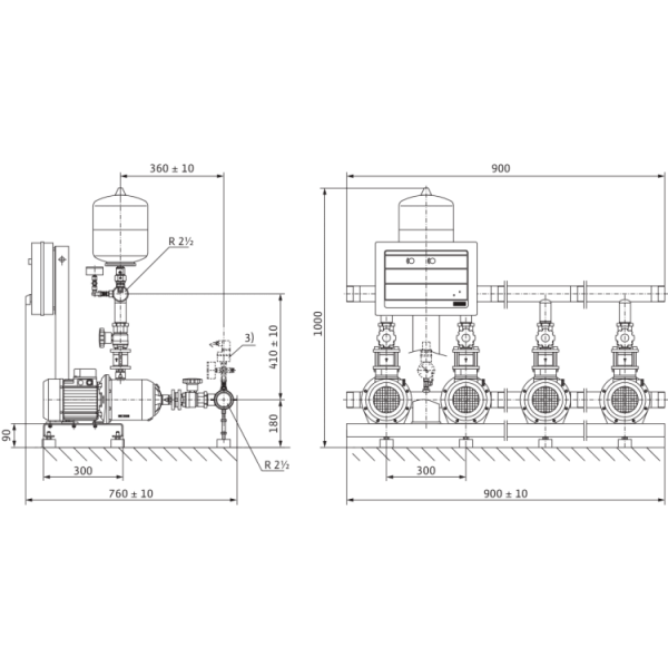 Насосная станция Wilo CO-3 MHI 802/CE-EB-R