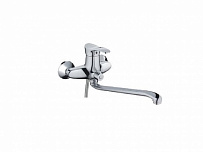 Смеситель для ванны FRAP F2201 с поворотным изливом 400 мм, цвет: хром