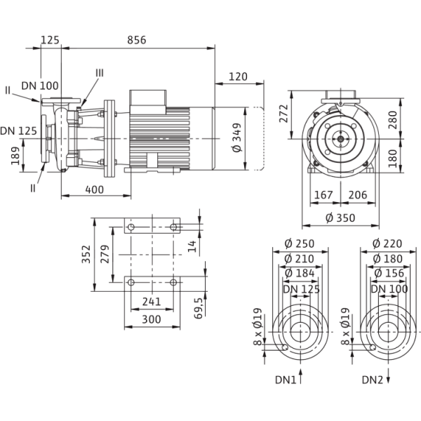 Блочный насос Wilo CronoBloc-BL 100/160-22/2