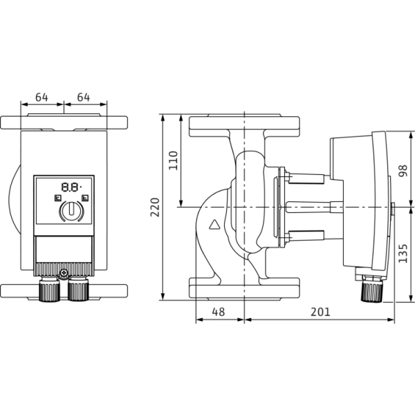 Циркуляционный насос Wilo Yonos MAXO 40/0,5-8