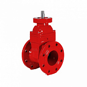 Задвижка чугунная с обрезиненным клином (красная) REON тип RSV02, PN16 с голым штоком и фланцем ISO 5210 (ISO 5211) DN 125 PN 10/16