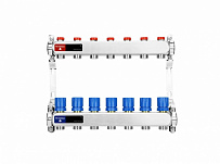 Коллекторная группа Varmega из нержавеющей стали 1" на 7 контуров без расходомеров