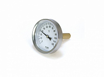 Термометр биметаллический TIM с погружной гильзой 1/2" н.р., L=50мм, Ø корпуса=63 мм, t=0...120°С