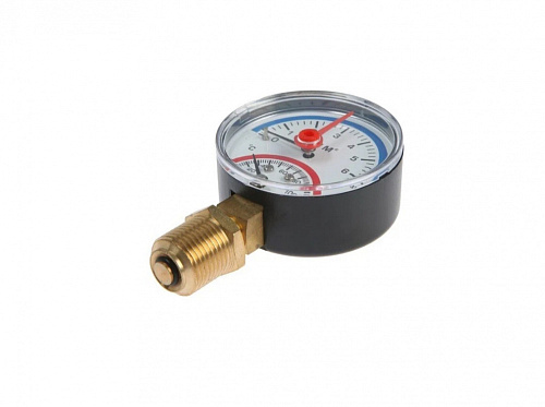 Термоманометр радиальный 6 бар TIM 1/2" н.р., Ø корпуса=63 мм, t=0...120°С