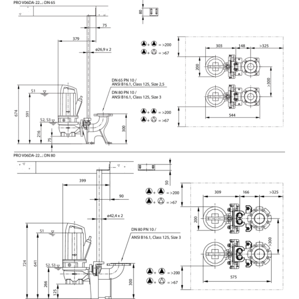 Фекальный насос Wilo REXA PRO V06DA-224/EAD1X2-T0039-540-O