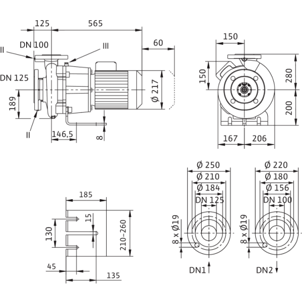 Блочный насос Wilo CronoBloc-BL 100/150-2,2/4