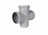 Крестовина одноплоскостная 110/110/110 (87.5°) для внутренней бесшумной канализации STOUT