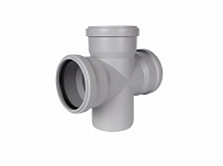 Крестовина одноплоскостная 110/110/110 (87.5°) для внутренней бесшумной канализации STOUT
