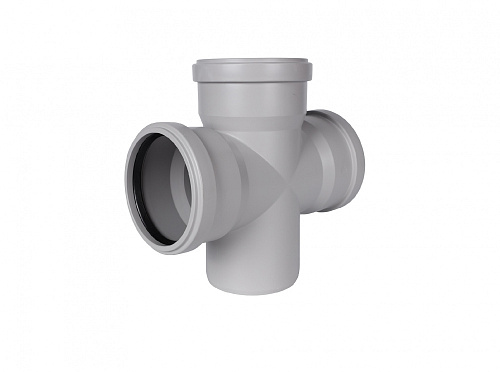 Крестовина одноплоскостная 110/110/110 (87.5°) для внутренней бесшумной канализации STOUT