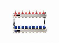 Коллекторная группа Varmega из нержавеющей стали 1" на 9 контуров с расходомерами и автоматическим воздухоотводчиком