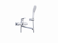 Смеситель для ванны GAPPO G2250-8 (Aventador) с коротким поворотным изливом, цвет: хром-белый