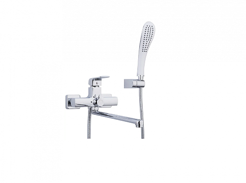 Смеситель для ванны GAPPO G2250-8 (Aventador) с коротким поворотным изливом, цвет: хром-белый