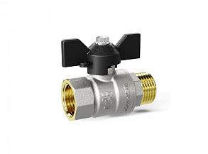 Кран шаровой LD Pride 1/2" н.р.-в.р. (ручка бабочка)