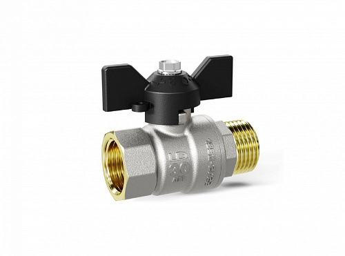Кран шаровой LD Pride 3/4" н.р.-в.р. (ручка бабочка)