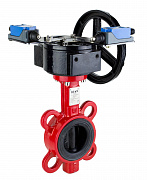 Дисковый поворотный затвор с редуктором и концевыми выключателями REON тип RSV83RED-КВ  DN 500