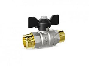 Кран шаровой LD Pride 1/2" н.р.-н.р. (ручка бабочка)