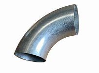 Отвод Ду 65 (2 1/2") стальной оцинкованный под приварку, крутоизогнутый (для труб с наружным диаметром 76 мм)