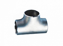 Тройник Ду 65 (2 1/2") стальной оцинкованный под приварку (для труб с наружным диаметром 76 мм)