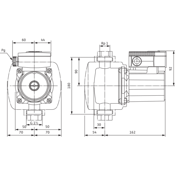 Циркуляционный насос Wilo TOP-Z 25/6 (1~230 V, PN 10, Inox)